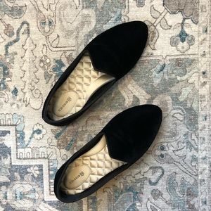 Black Velvet Slipper Flat. Birdies